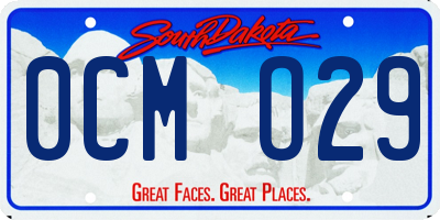 SD license plate 0CMO29