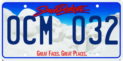 SD license plate 0CMO32