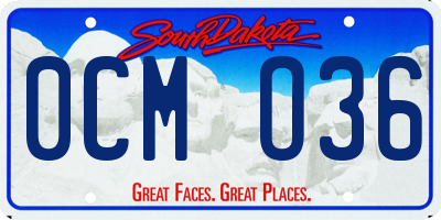 SD license plate 0CMO36