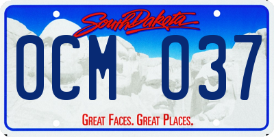 SD license plate 0CMO37