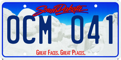 SD license plate 0CMO41