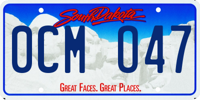 SD license plate 0CMO47