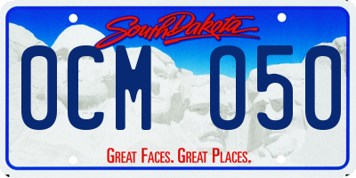 SD license plate 0CMO50