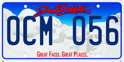 SD license plate 0CMO56