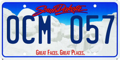 SD license plate 0CMO57
