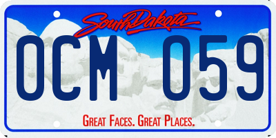 SD license plate 0CMO59
