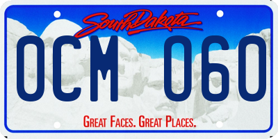 SD license plate 0CMO60