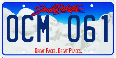SD license plate 0CMO61