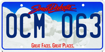 SD license plate 0CMO63
