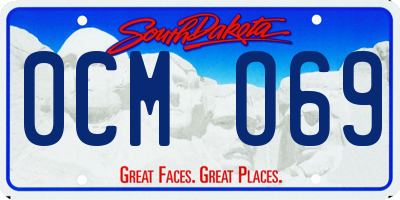 SD license plate 0CMO69