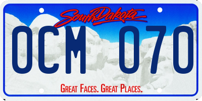 SD license plate 0CMO70