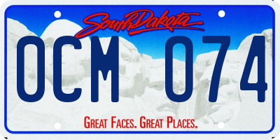 SD license plate 0CMO74