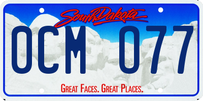 SD license plate 0CMO77