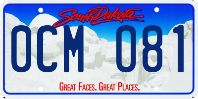 SD license plate 0CMO81
