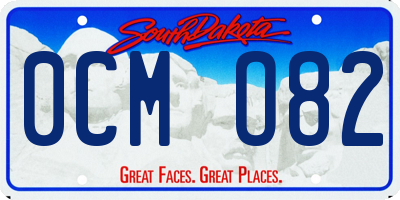 SD license plate 0CMO82
