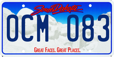 SD license plate 0CMO83
