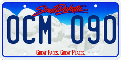 SD license plate 0CMO90