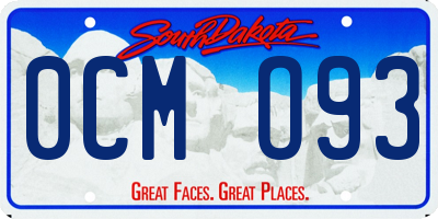 SD license plate 0CMO93