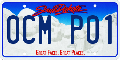 SD license plate 0CMP01