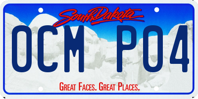 SD license plate 0CMP04