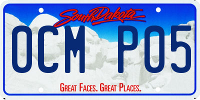 SD license plate 0CMP05