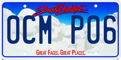 SD license plate 0CMP06