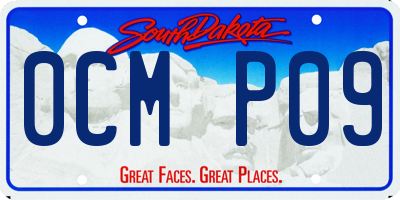 SD license plate 0CMP09