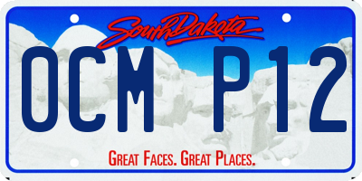 SD license plate 0CMP12