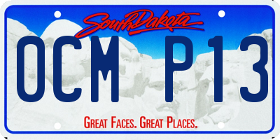 SD license plate 0CMP13