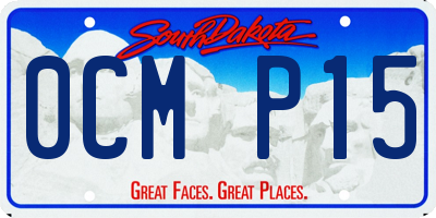SD license plate 0CMP15