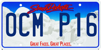 SD license plate 0CMP16