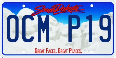 SD license plate 0CMP19