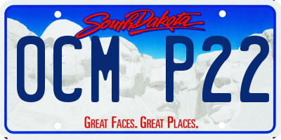 SD license plate 0CMP22