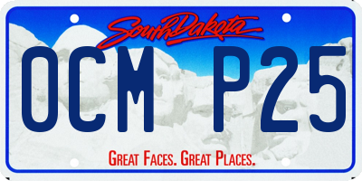 SD license plate 0CMP25