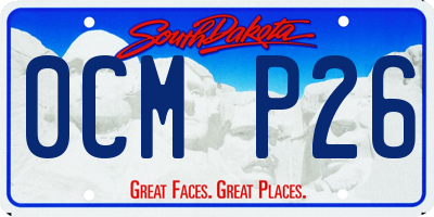 SD license plate 0CMP26