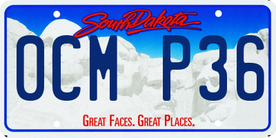 SD license plate 0CMP36