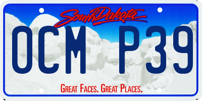 SD license plate 0CMP39