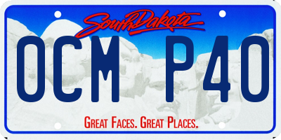 SD license plate 0CMP40