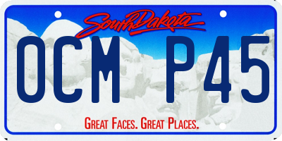 SD license plate 0CMP45