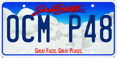 SD license plate 0CMP48