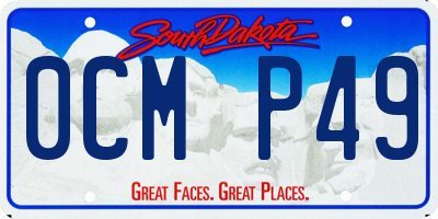 SD license plate 0CMP49