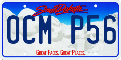 SD license plate 0CMP56