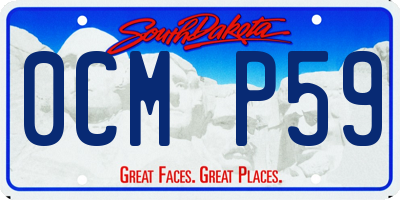 SD license plate 0CMP59