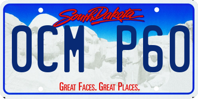 SD license plate 0CMP60