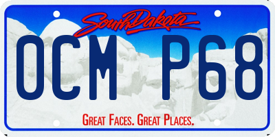 SD license plate 0CMP68