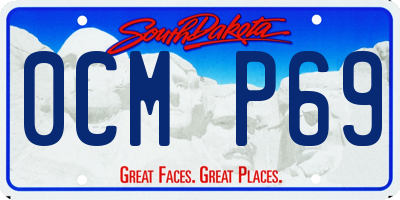 SD license plate 0CMP69