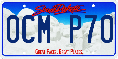 SD license plate 0CMP70
