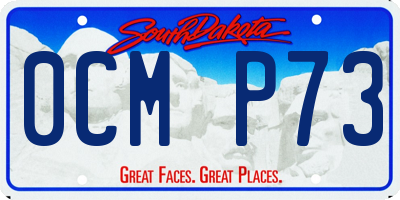 SD license plate 0CMP73