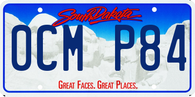 SD license plate 0CMP84