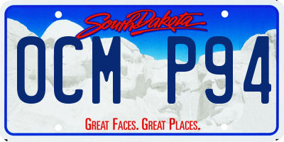 SD license plate 0CMP94